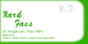 mark fass business card